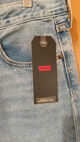 Falda larga vaquera Levi's azul