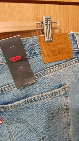 Falda larga vaquera Levi's azul