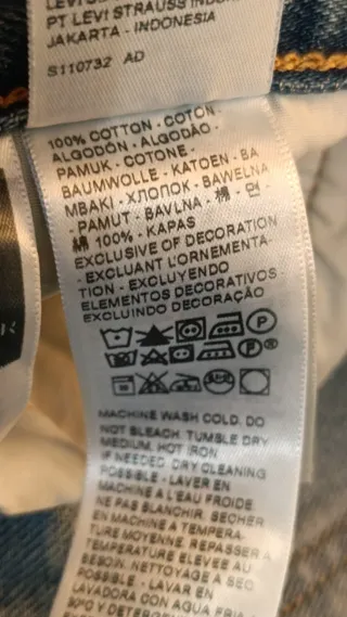 Falda larga vaquera Levi's azul