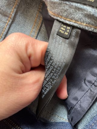 Falda vaquera larga con abertura