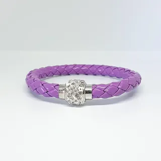 Bracciale intrecciato chiusura calamita zirconi