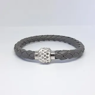 Bracciale intrecciato chiusura calamita zirconi
