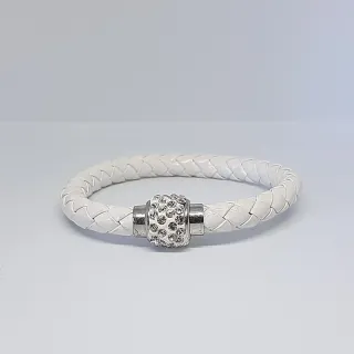 Bracciale intrecciato chiusura calamita zirconi