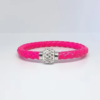 Bracciale intrecciato chiusura calamita zirconi