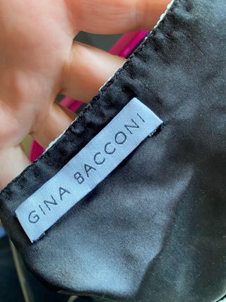 Top Seda Lentejuelas Gina Bacconi Negro/Plata