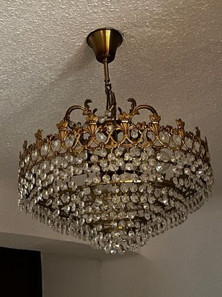 Lámpara de cristal estilo vintage