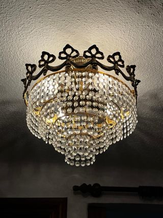 Lámpara de cristal estilo vintage