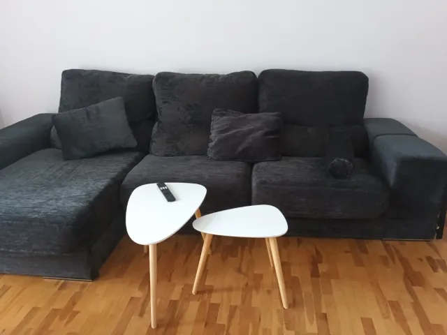 Sofá 5 plazas gris oscuro