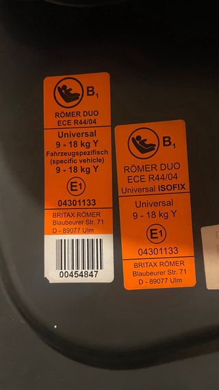 Silla coche Romer bebé