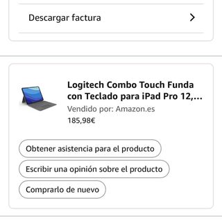 Funda Teclado Logitech Combo Touch iPad Pro 12.9