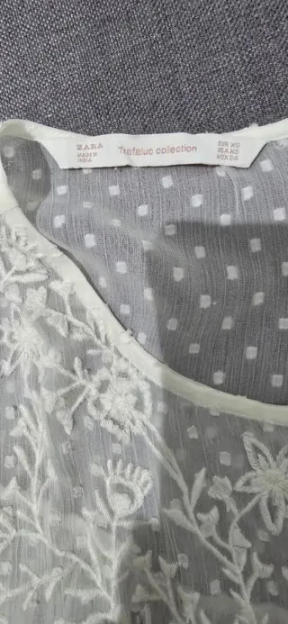 Blusa Zara Trafaluc Blanca