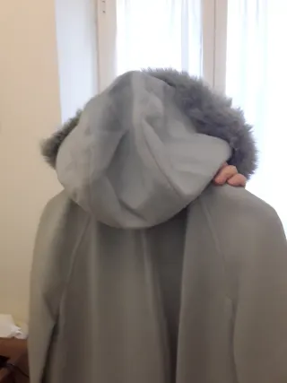 Cappotto in pura lana celeste