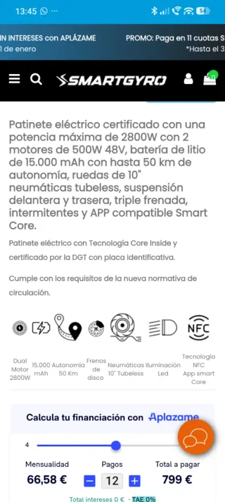 Patinete eléctrico Smartgyro Crossover Dual Max 2