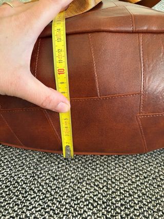 Zaino antifurto similpelle marrone nuovo