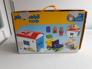 Playmobil 1 2 3 camión con garaje - modelo 6759
