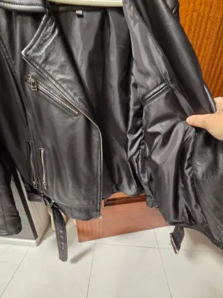 Cazadora Piel Negra Talla XXXL