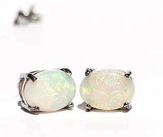 Pendientes Oro 9k Ópalo australiano