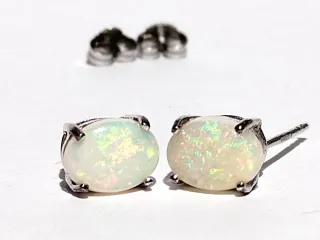 Pendientes Oro 9k Ópalo australiano