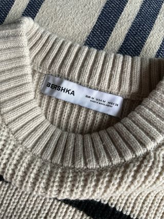 Jersey de rayas beige y negro