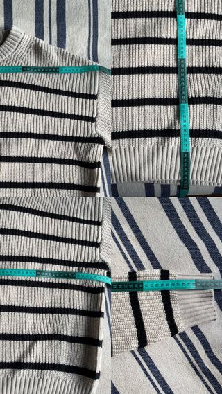 Jersey de rayas beige y negro