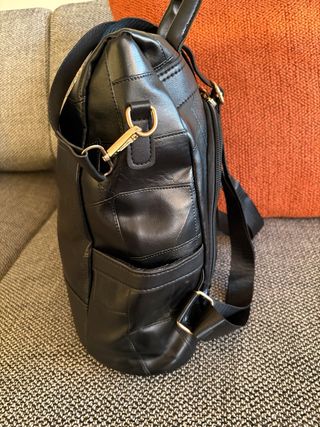 Zaino antifurto similpelle nero nuovo