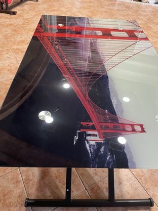 Mesa de salón cristal extensible