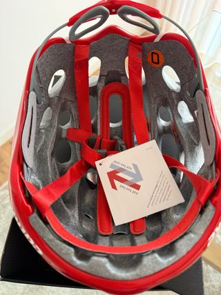 Capacete Catlike Mixino Branco/Vermelho M