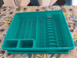 Escurridor de platos turquesa