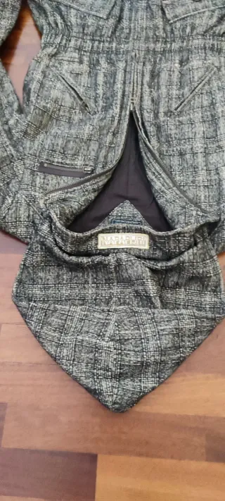 Cappotto con cappuccio a quadri