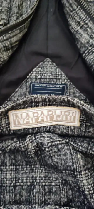 Cappotto con cappuccio a quadri