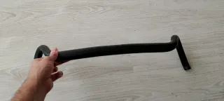 Manillar Gravel Negro de aluminio Decathlon.