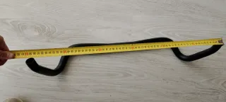 Manillar Gravel Negro de aluminio Decathlon.