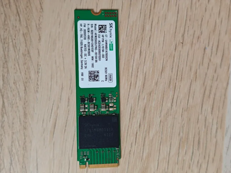 SK hynix 256GB M.2 NVMe SSD