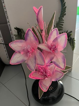 Lampada tavolo vintage fibra ottica