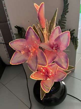 Lampada tavolo vintage fibra ottica