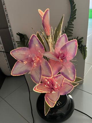 Lampada tavolo vintage fibra ottica