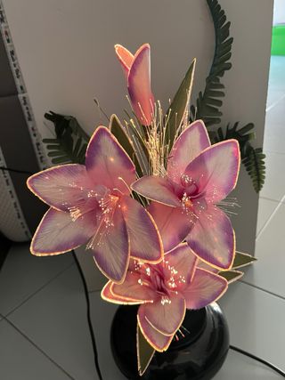 Lampada tavolo vintage fibra ottica