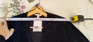 Top terciopelo negro talla M