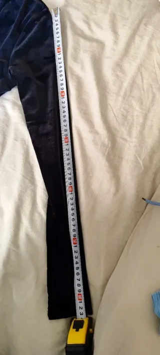 Top terciopelo negro talla M