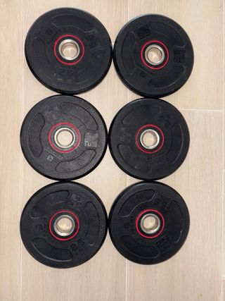 Discos de pesas para entrenamiento en casa