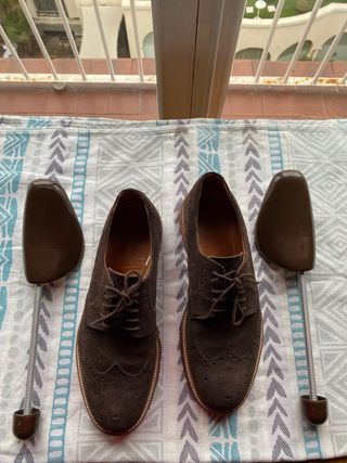 Zapatos Emidio Tucci Oxford Brogue Ante Marrón 43