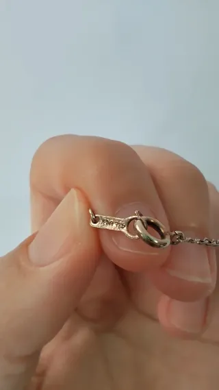 Colgante y cadena plata chapada