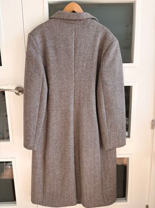 Abrigo de lana mujer gris