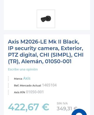 Cámara seguridad Axis M2026-LE Mk II