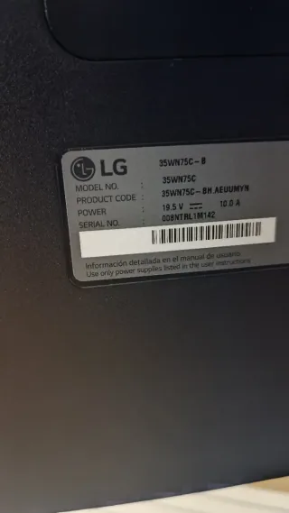 Monitor LG Ultrawide 3440x1440 100Hz 35 pollici