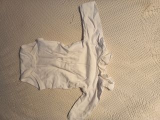 Body manga larga blanco bebé