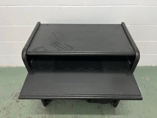 Mesa Ordenador con Ruedas Madera Negra