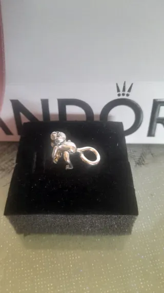 Charm Pandora Scimmietta Oro Argento