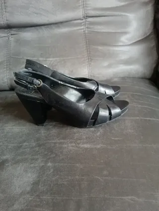 Zapatos abiertos tacón Clarks Piel n38