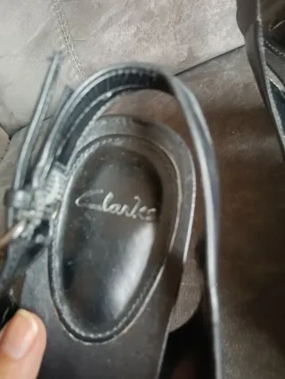 Zapatos abiertos tacón Clarks Piel n38